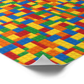 Poster Brick Vector Graphisme COLORÉ RECTANGLES SQU (Coin)