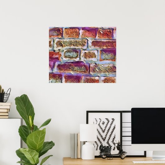 POSTER BRICK WALL (Bureau à domicile)