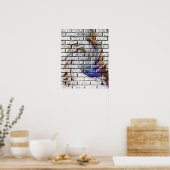POSTER BRICK WALL GRAFFITI (Cuisine)