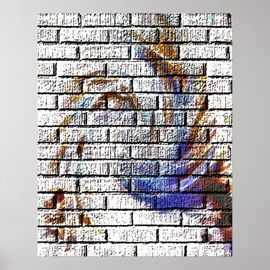 POSTER BRICK WALL GRAFFITI (Devant)