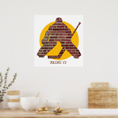 Poster Brick Wall Hockey Goalie (Cuisine)