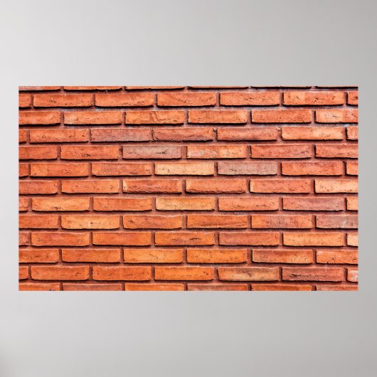 Poster Brick wall orange brick wall brick (Devant)