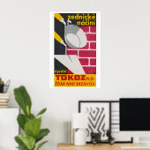 Poster Bricklaying Construction - Matchbox Print - Czech (Bureau à domicile)