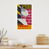 Poster Bricklaying Construction - Matchbox Print - Czech (Cuisine)