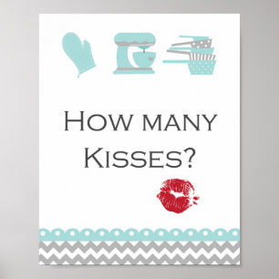 Poster Bridal de cuisine turquoise Signal Aqua