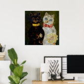 Poster "Bride and Groom" de Louis Wain (Bureau à domicile)