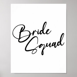 Poster Bride Bridesmaid Brigade Bachelorette Party