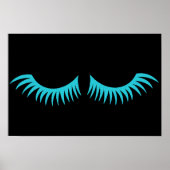 Poster BRIDE CO Darling Turquoise Blue Eyelashes Party (Devant)