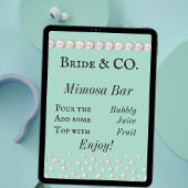 Poster Bride & Co Turquoise Blue Pearl Fête des mariées M