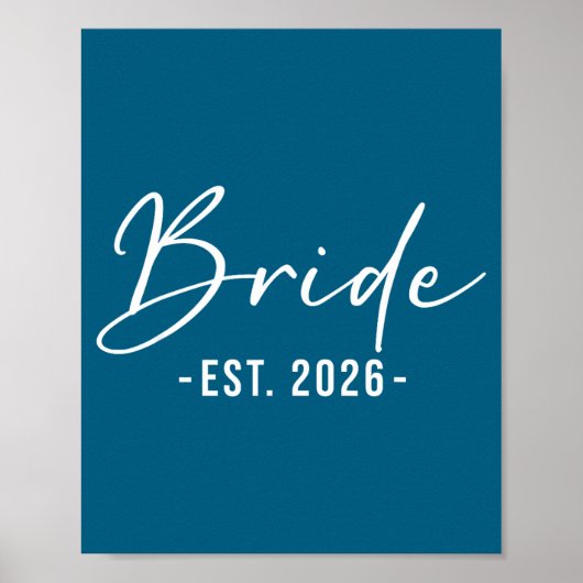 Poster Bride est 2026 matching getting ready bride groom (Devant)