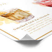 Poster Bride & Groom Signature Boissons Aquarelle Cocktai (Coin)