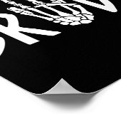 Poster Bride Groom Skeleton Mariage gothique Fiançailles  (Coin)