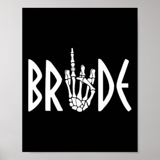 Poster Bride Groom Skeleton Mariage gothique Fiançailles 