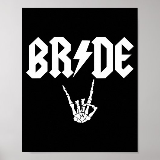 Poster Bride Rock N Roll Gothique Halloween Bachelorette (Devant)