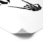 Poster Bride Rock N Rouleau Skeleton Main Halloween Bache (Coin)