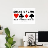 Poster Bridge Est Un Jeu Où La Communication Est Clé (Bureau à domicile)