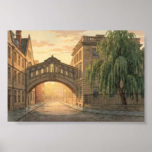 Poster Bridge of Sighs in Oxford University (Devant)