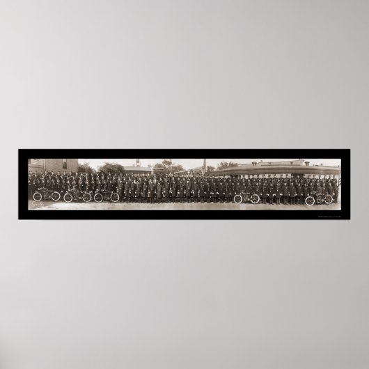 Poster Bridgeport, CT Police Photo 1914 (Devant)