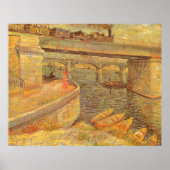 Poster Bridges Across the Seine by Vincent van Gogh (Devant)