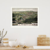 Poster Bridgton, ME Carte panoramique - 1888 (Cuisine)