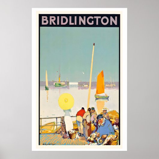 Poster Bridlington Holderness Coast England Vintage (Devant)