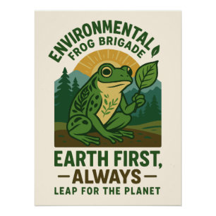 Poster Brigade de Grenouille pour l'Environnement – La Te
