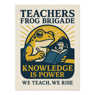 Poster Brigade de grenouilles des enseignants – Le savoir