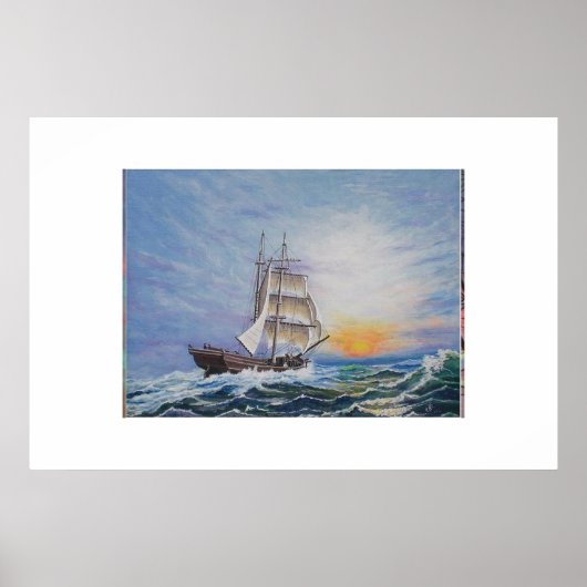 Poster Brigantine En Mer Animée (Devant)