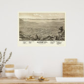 Poster Brigham City, UT Carte panoramique - 1875 (Cuisine)