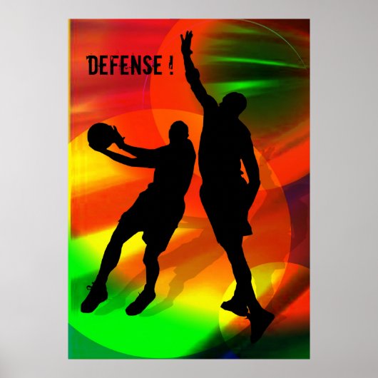 Poster Bright Court Lights et Basketball Duo (Devant)