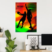 Poster Bright Court Lights et Basketball Duo (Bureau à domicile)