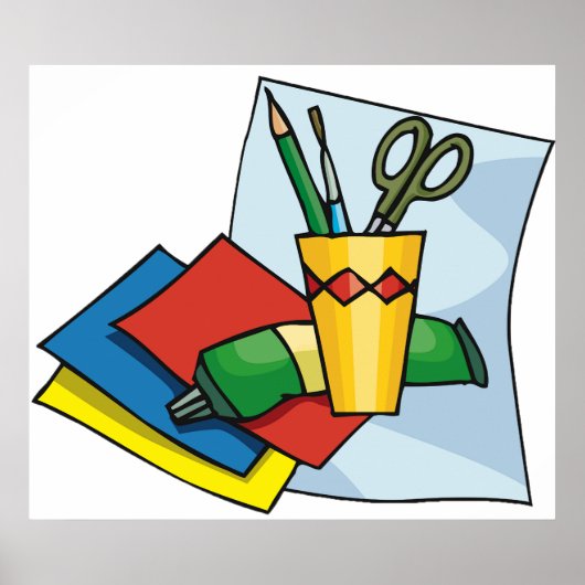 Poster Bright Craft Supplies Colorful Art Tools (Devant)