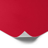Poster Bright Crimson Rouge Solid Trend Couleur Arrière - (Coin)