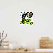 Poster Bright Eye Heart I Love Day Camp (Cuisine)