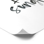 Poster Bright Future tirage de typographie noir et blanc (Coin)