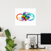 Poster Bright infinity with rainbow butterfly (Bureau à domicile)