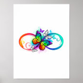 Poster Bright infinity with rainbow butterfly (Devant)