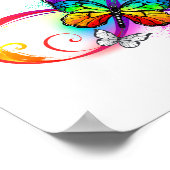 Poster Bright infinity with rainbow butterfly (Coin)
