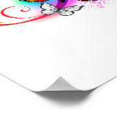 Poster Bright infinity with rainbow butterfly (Coin)
