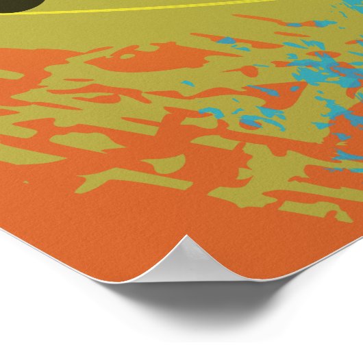 Poster Bright Music Notes sur l'explosion de couleur (Coin)