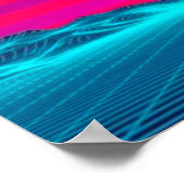 Poster Bright Neon Sunrise to Sunset Sun and a Butterfly (Coin)