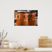 Poster Bright orange conga tambours photo (Cuisine)
