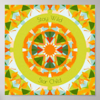 Bright Orange Green Reste Sauvage Enfant Star Nurs