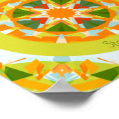 Poster Bright Orange Green Stay Wild Star Child Nursery (Coin)