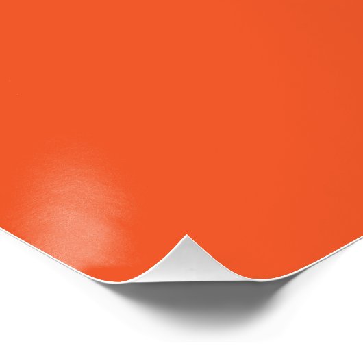 Poster Bright Orange Minimalist Solid Background (Coin)