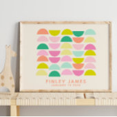 Poster Bright Pastels Formes géométriques personnalisées