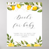 Poster Bright Summer Lemon Baby shower Livres Pour Bébé (Devant)