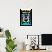 Poster Bright TMH Psychedelic Butterfly Lurman Concert (Bureau à domicile)
