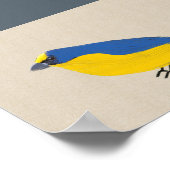 Poster Bright Tropical Bird Euphonia sur toile lin (Coin)