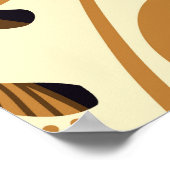 Poster Bright Tropical Feuilles Dark Motif (Coin)